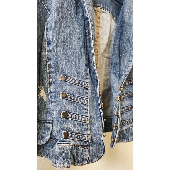 NY&C front clasp distressed jean jacket - Picture 5 of 5